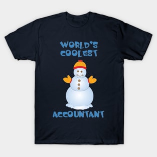 Coolest Accountant Snowman T-Shirt